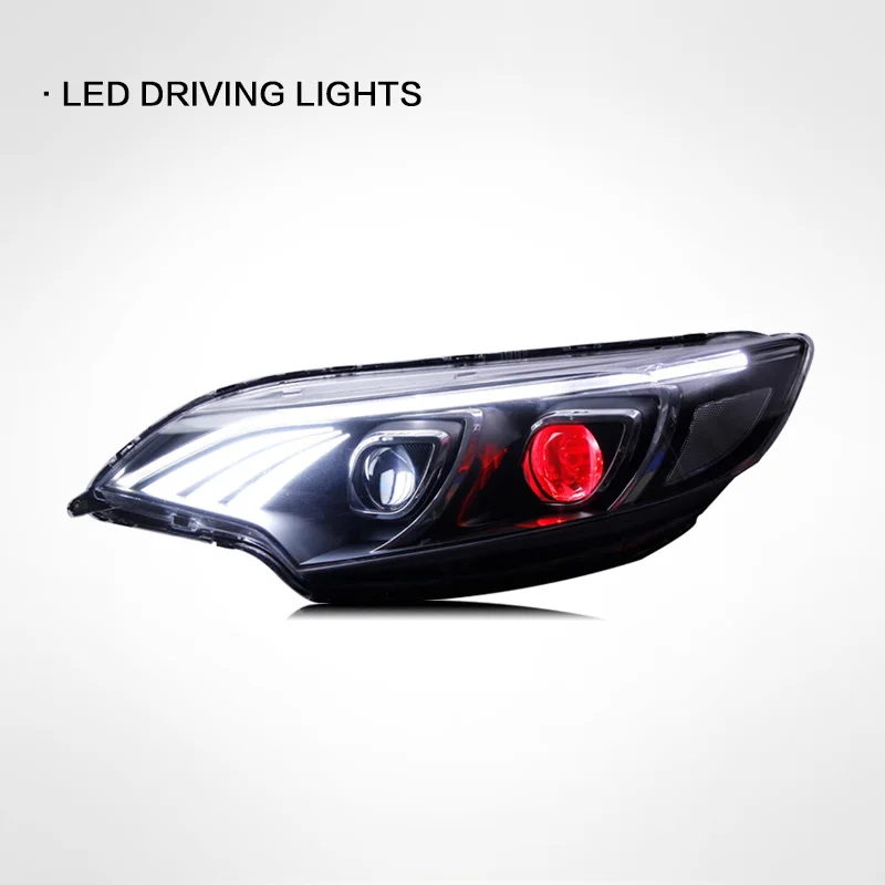 Suitable for Honda 14-20 new Fit headlight assembly retrofit LED daytime running light bifocal lens xenon headlight