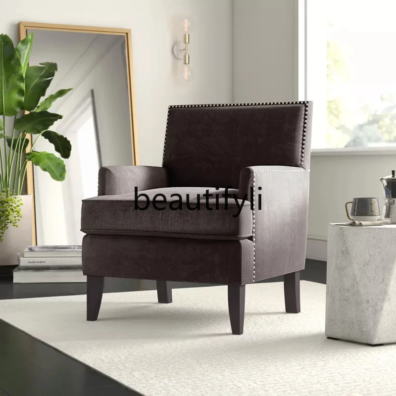 

American-style Light Luxury Sofa Club Meeting Chair Home Leisure Chair Nordic Single Sofa