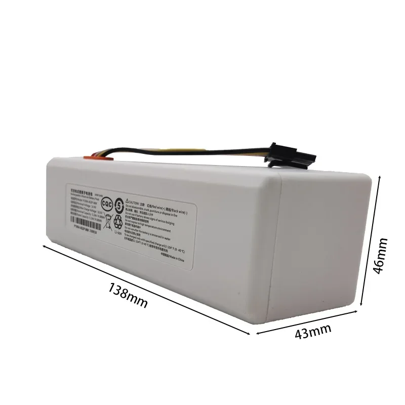 Oplaadbare Lithium-Ion Battery Mijia Robotstofzuiger, 1C Stytj01zhm, 1C Batterij Voor Robotstofzuiger,14.4V,2600mAh ~ 12800mAh