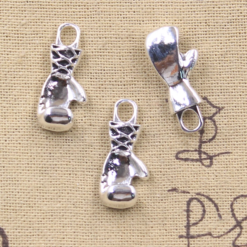 10pcs Charms Boxing Glove Fist 26x12x7mm Tibetan Silver Color Pendants Antique Jewelry Making DIY Handmade Craft