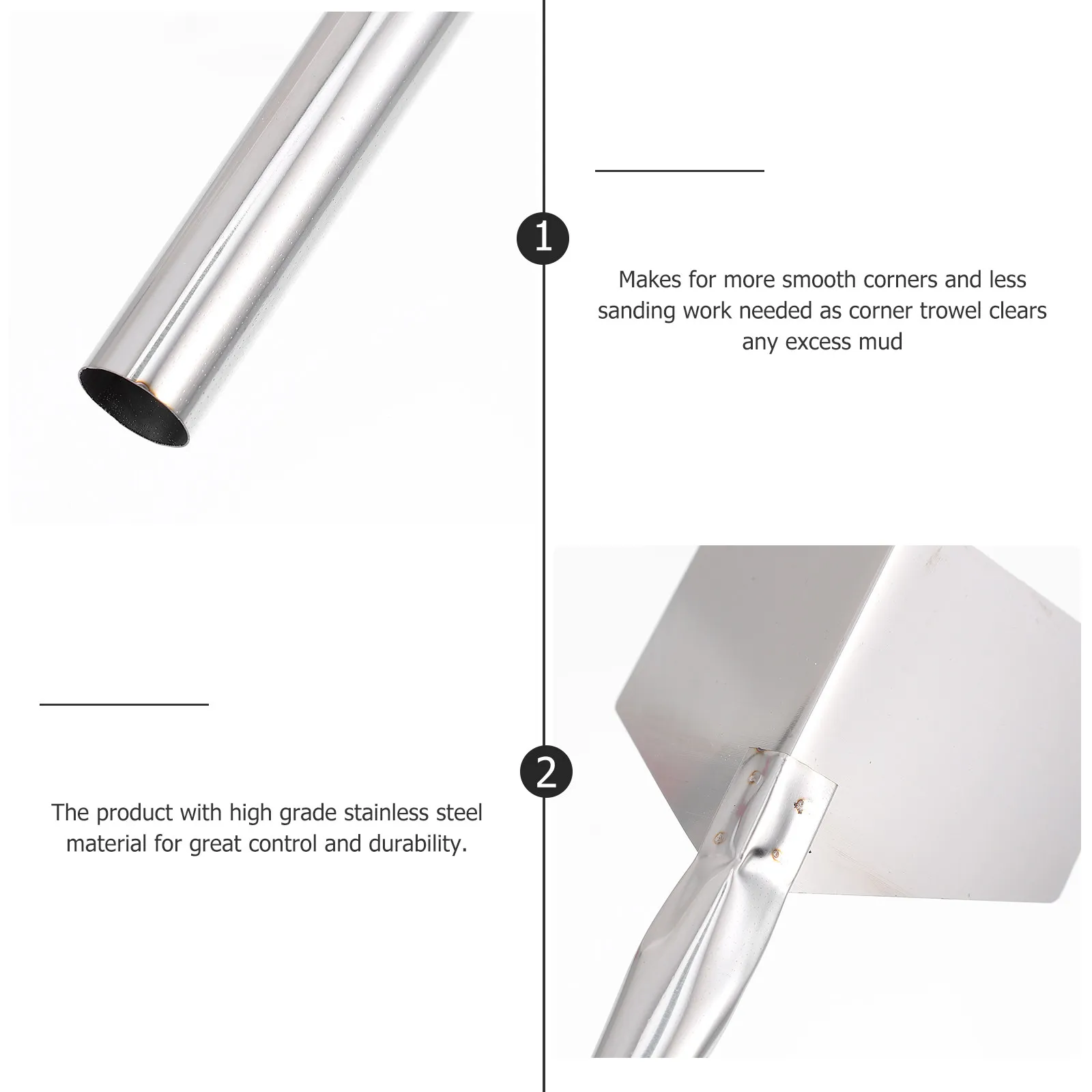 6Pcs Drywall Corner Tool Stainless Steel 90 Degree Flexible Angle Wall Puttying Decorating Trowel Corner Trowel
