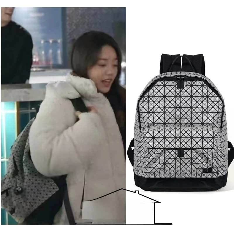 TV Series at Blizzard Time Zhao Jinmai Yinguo Same Bag Rhombus Backpack Wanqian Backpack Student Schoolbag