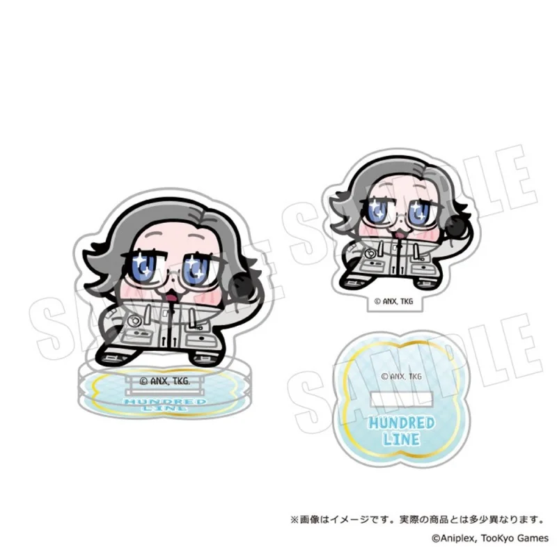 Anime The Hundred Line -Last Defense Academy Eito Aotsuki Q-Style Acrylic Stand Model Plate Keychains Desk Decorations