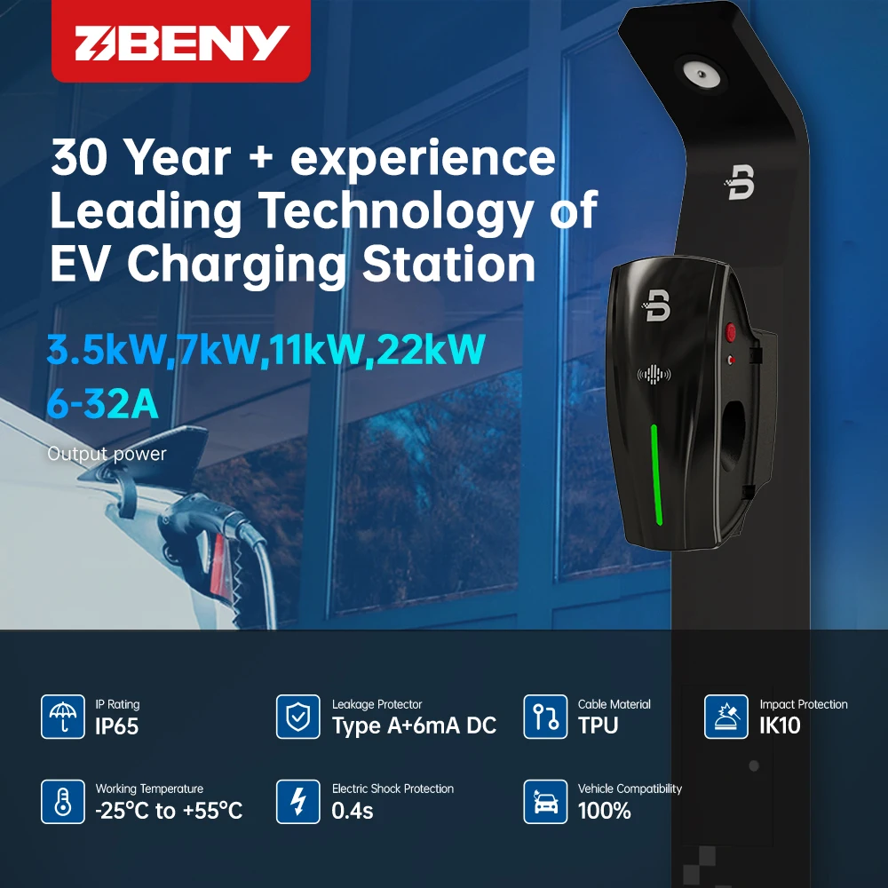 BENY 3 Phase EV Charger Home 2 - огляд і ціна Ev Charger Type 2 22Kw 32A 3 Phase