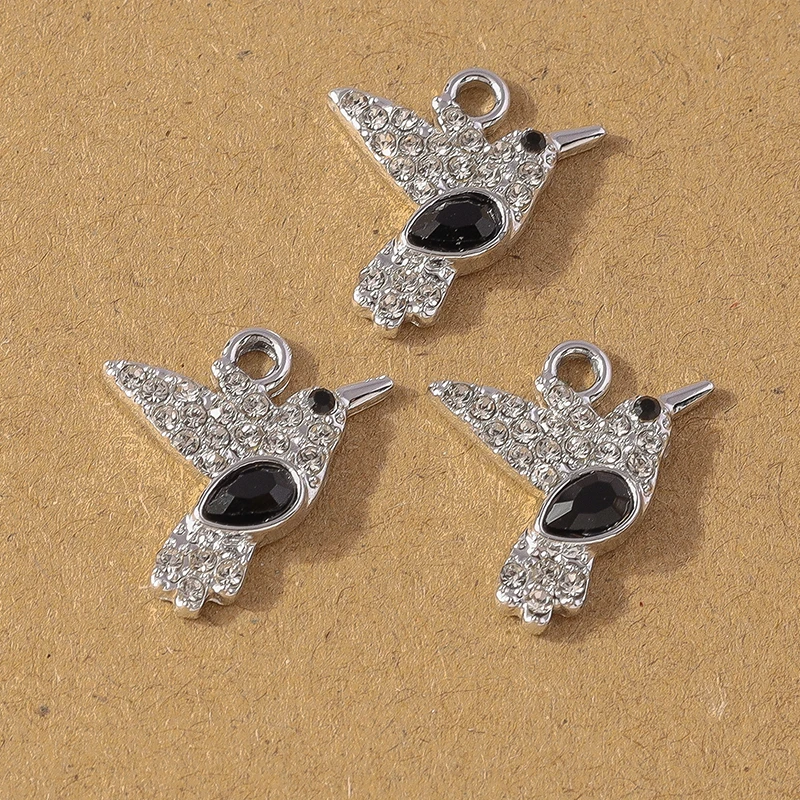 10 Stück Strass Kristall Schmetterling Anhänger Charms für Schmuck DIY Halskette Ohrringe Armband Zubehör Zubehör – Detail 15