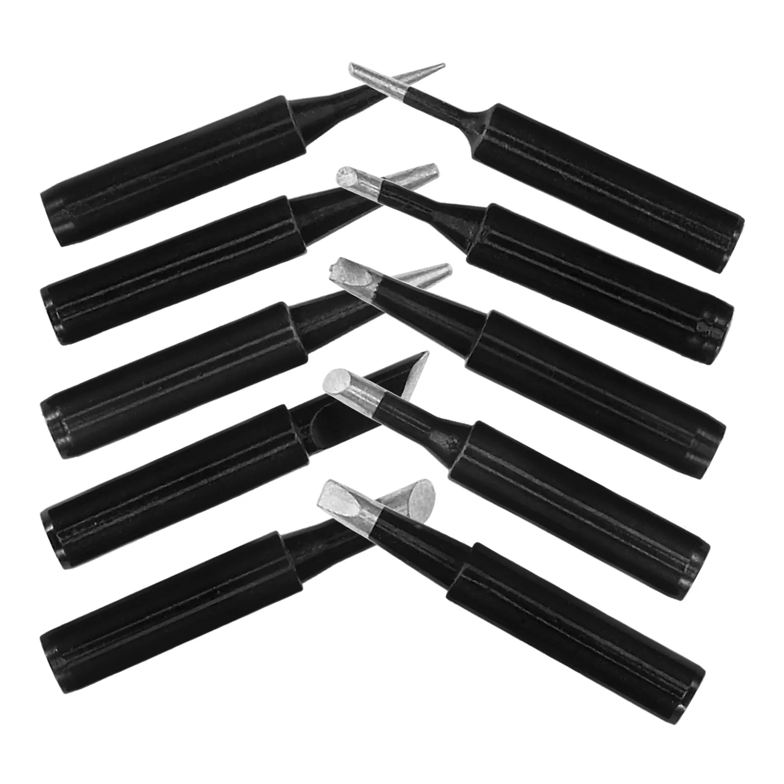 

10pcs Electric Welding Replacement Iron Tips Pure Copper Durable Lightweight Portable Solder Tips Accessories Kit Tool