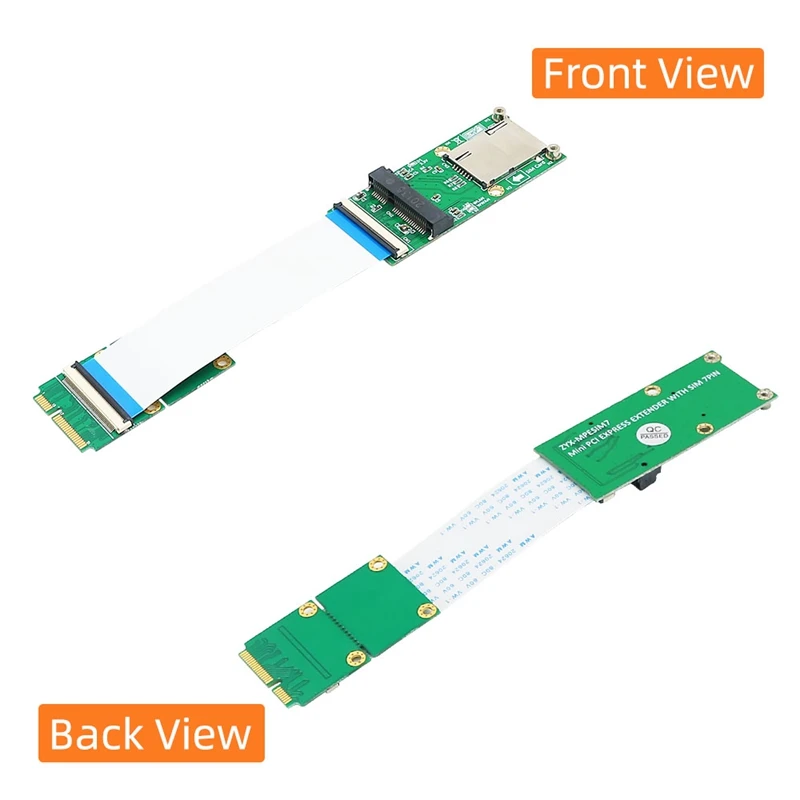 كابل موسع مرن pci-e MSATA صغير ، فتحة بطاقة Sim ، حجم كامل ونصف حجم MSATA SSD ، وحدة Wifixwwanxwlan ، جديد