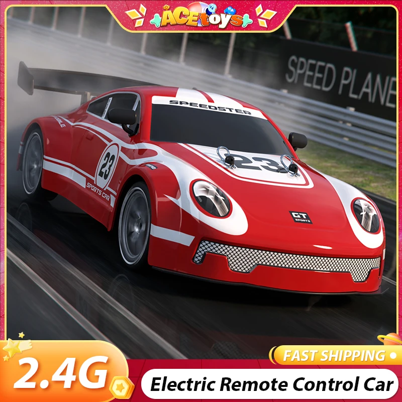 1:16 전동 무선 조종 자동차 LED 라이트 2.4G 자동 페어링 4륜 견고 고속 레이싱 재미있는 어린이 드리프트 자동차 장난감