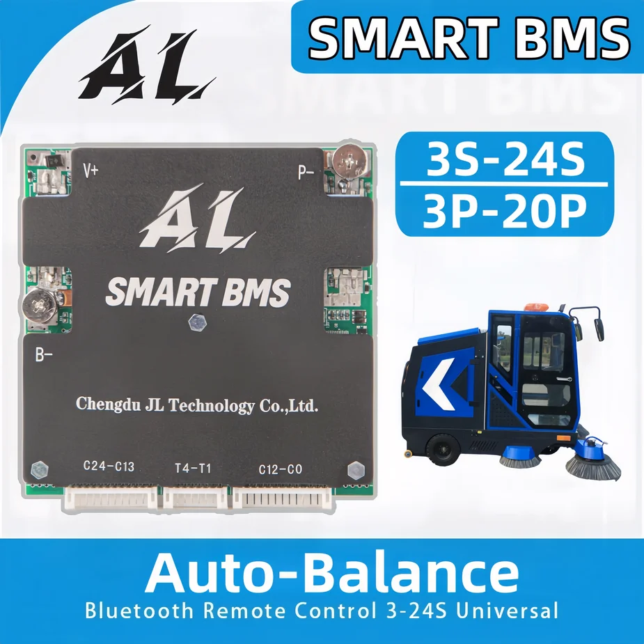 

ALBMS Travel BMS Smart Fast Balance Low Temp Charge 5-20S 30-120A 12V 24V LiFePO4 Li-ion 18650 Outdoor Camping Tool Battery
