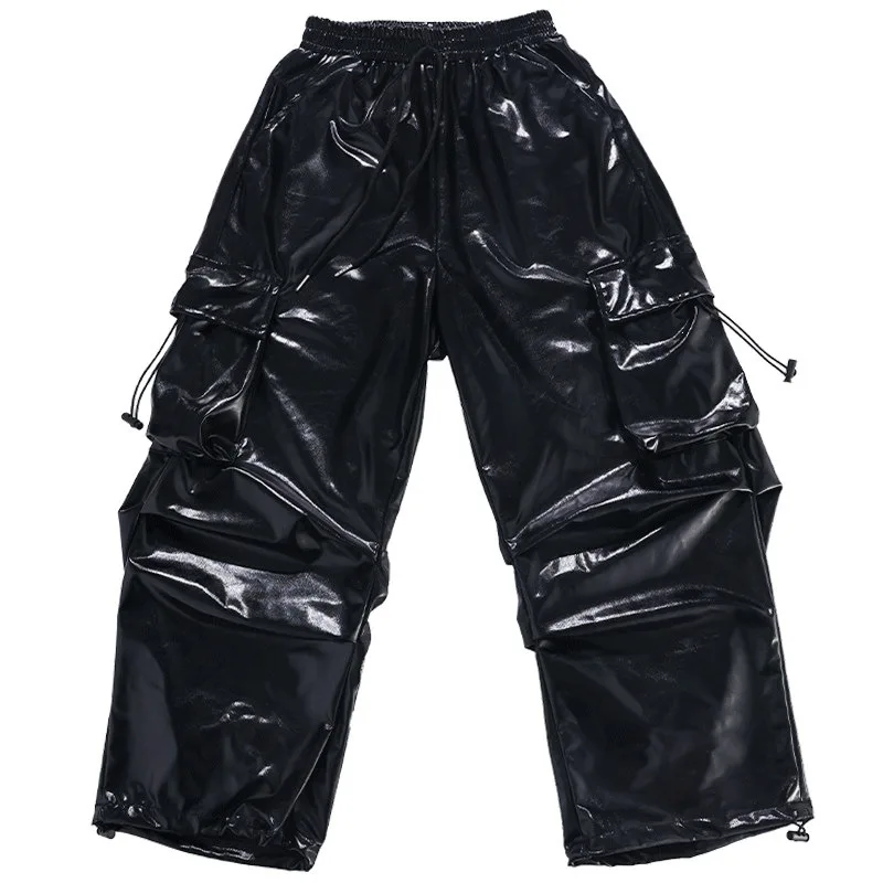 Hip Hop Girls Streetwear Costume Set Crop Top Cargo Pants K-pop Jazz Skirts Dance Shorts Children's Group Outfit