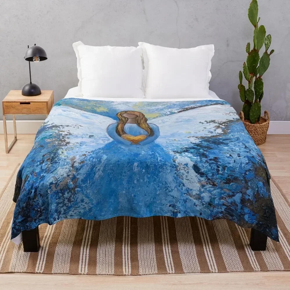 

Guardian Angel Throw Blanket Sofa Quilt Cute Tourist Hairys Blankets