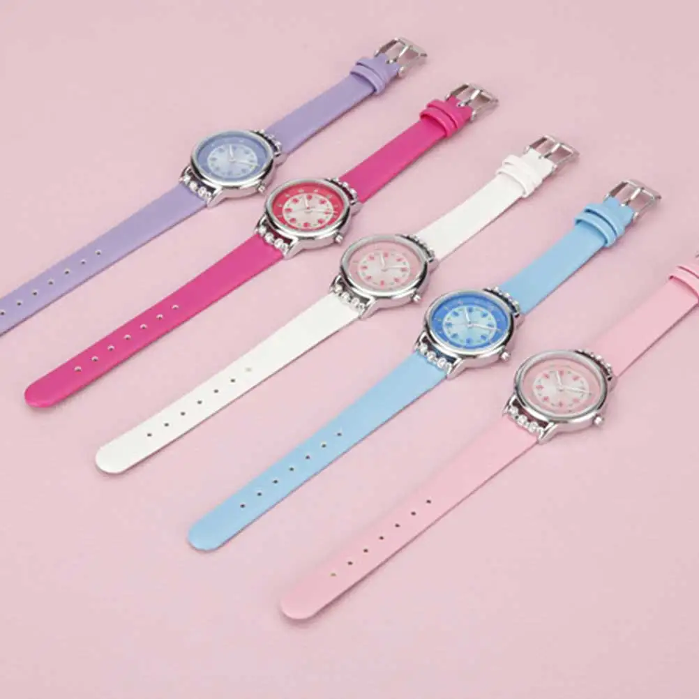 

Kids Cartoon Watch White Fashion Waterproof Quartz Durable Adjustable Band Precise Timekeeping Cartoon Wrist Watch