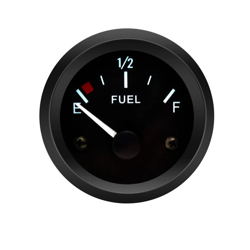 

12V 52mm Universal Car Fuel Gauge Fuel Level Gauge Meter High Sensitivity White LED Light Black Rim Automotive Gauges