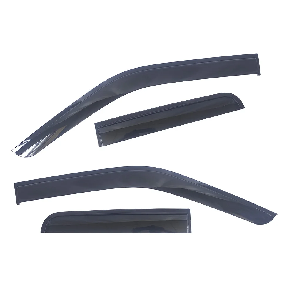 4PCS Thickened Chrome Window Visor Wear-resistant Wind Deflector For Ford F150 2015-2020