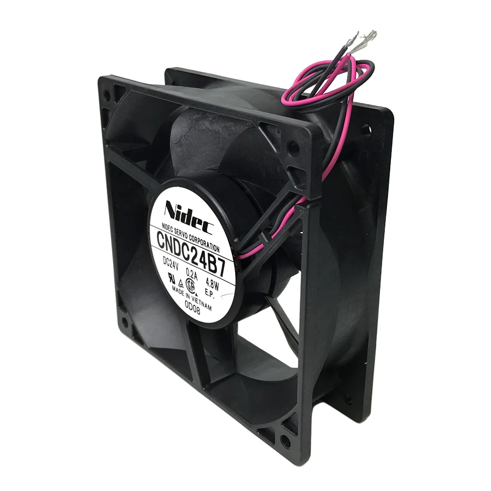

CNDC24B7 Nidec Servo DC Axial Fan 4.7sq.x1.5 (120sq.x38) DC24V 4.8W