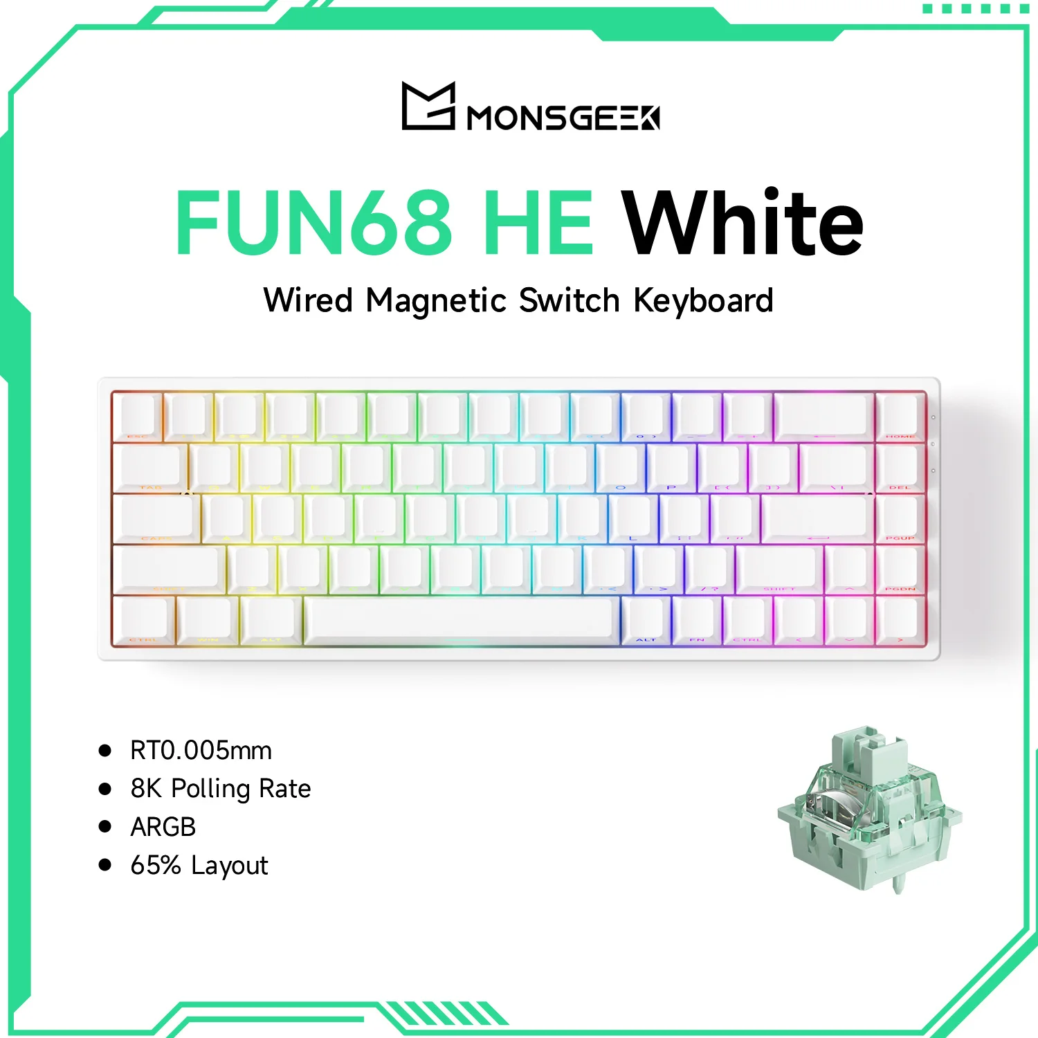 MonsGeek FUN68 HE 65% Mechanical Gaming Keyboard