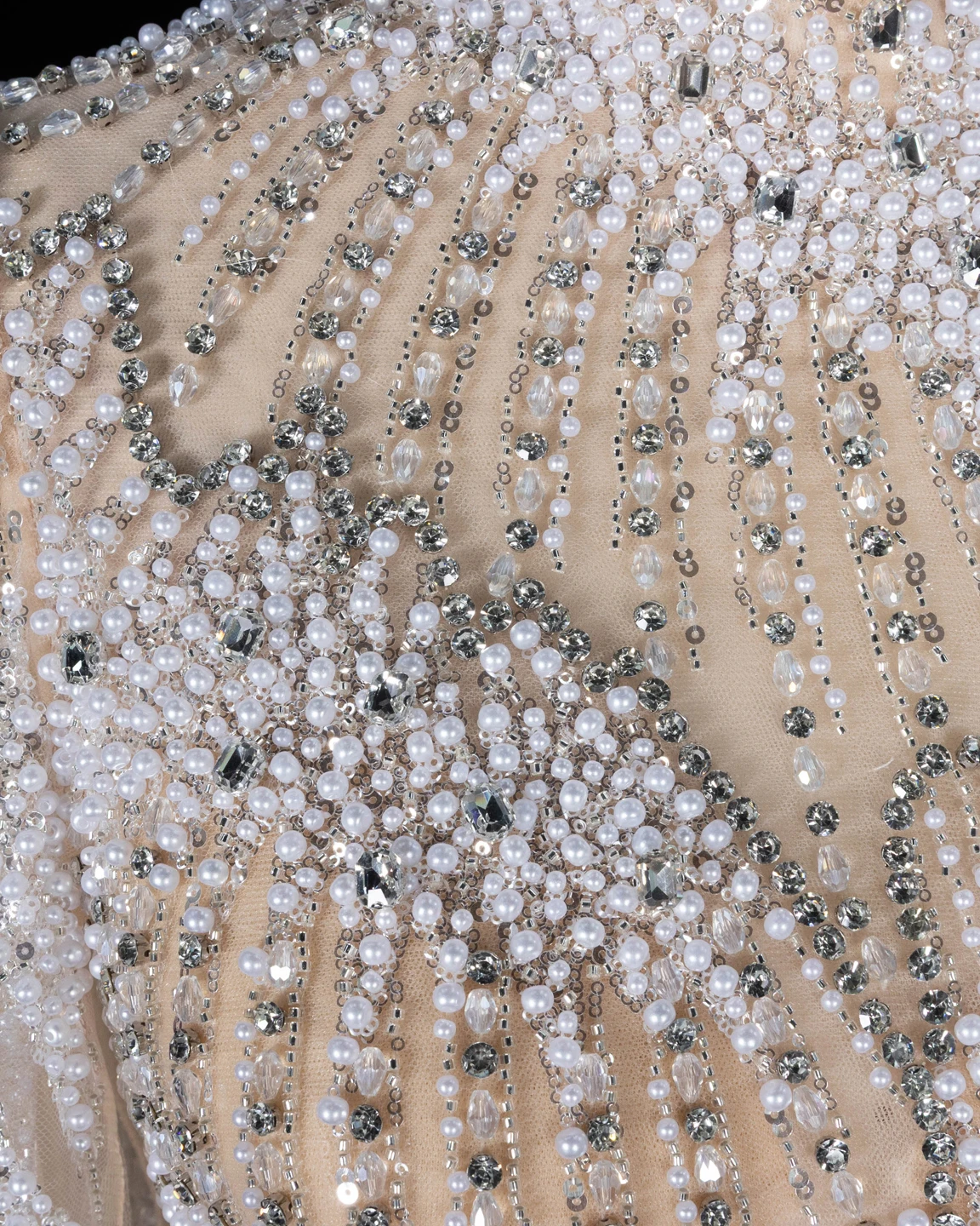 Sharon Said Abendkleider Elegantes Meerjungfrauen-Tüllkleid mit Hohem Kragen, Perlen und Cape-Ärmeln Dubai Formelles Party-Hochzeitskleid SS022 Maßanfertigung – Detail 12