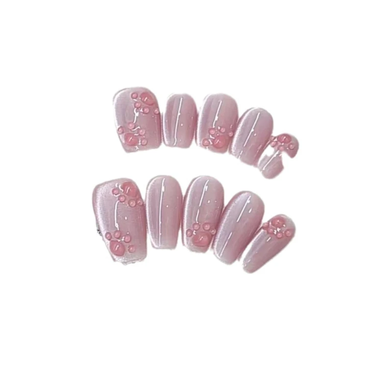 

Pure handmade phototherapy wearing nail cat eye cute cat claw nail patch removable