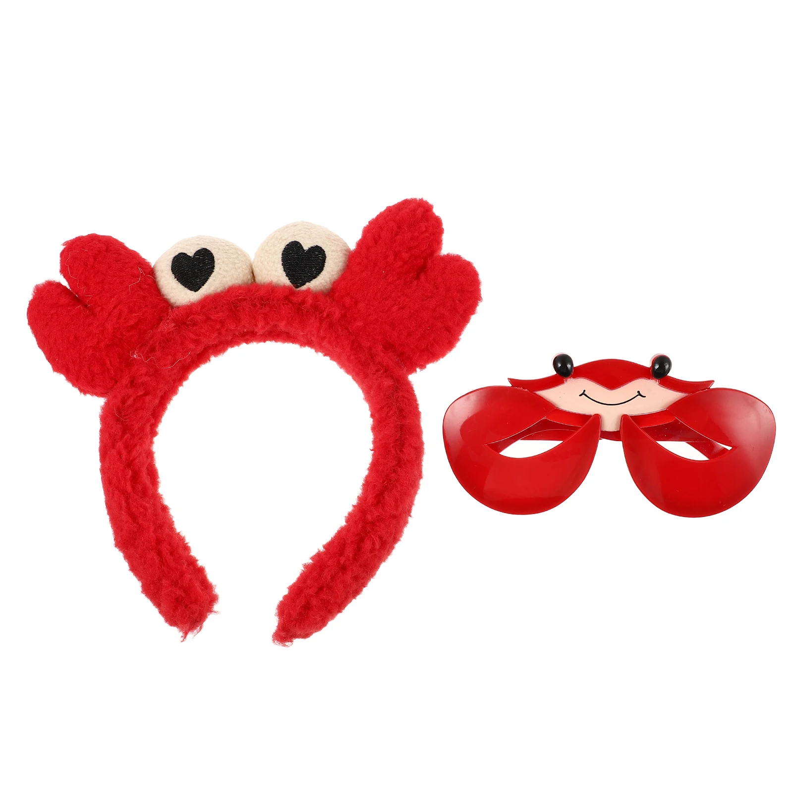 

Crab Glasses Headband Party Props Plastic Cloth Comfortable Novel Funny Costume Accessories Beach Summer Hawaiian Carnival