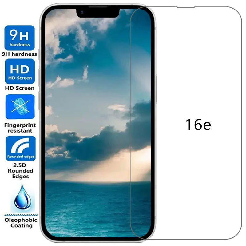 Tempered Glass For Apple Iphone 16E Case On Iphone16E Iphone16 16 E E16 Back Cover 360 I Phone Iphon Iphoe Iphne Ipone 16Ecase