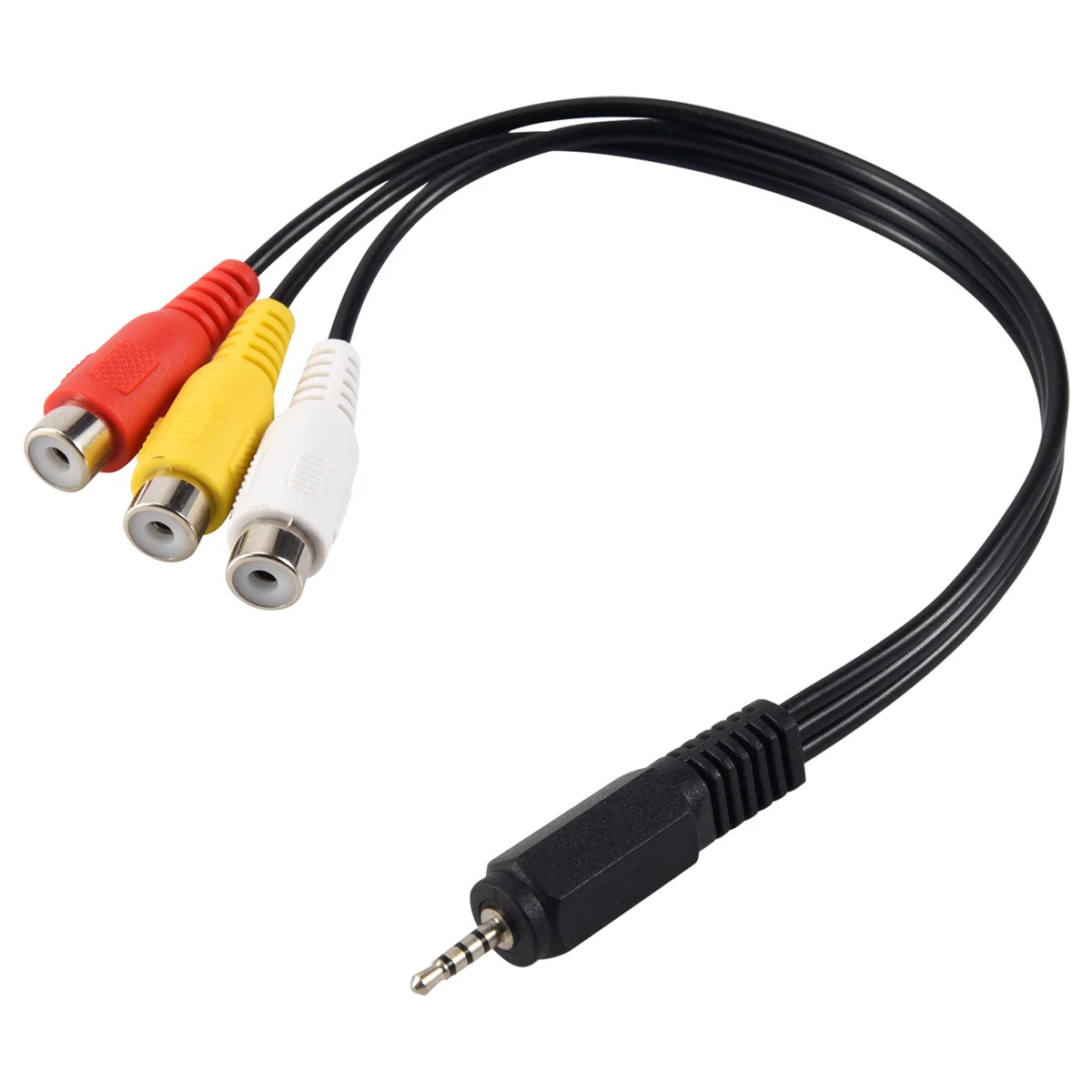 2.5mm Mini AV Male to 3RCA Female M/F Audio Video Cable Stereo Jack Adapter Cord