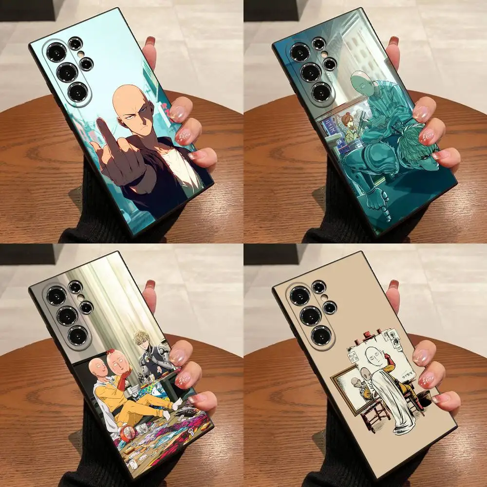 

One P-Punch Man Saitama Phone Case For Samsung S25,S24,S21,S22,S23,S30,Ultra,S20,Plus,Fe,Lite,5G Black Cover