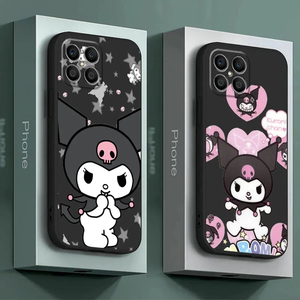 Phone Case for Honor 8X 90 Lite X6 X7 X8 X6a X8a X9a 5G Silicone Cartoon Sanrio Kuromi Cover