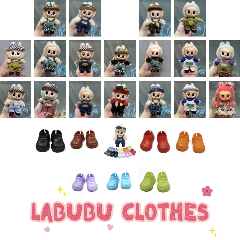 

Labubu Clothes And Shoes Derivative Product High Imitation Big Baby Clothes 17cm Plush Doll Clothes Outfit Toy Peripherals