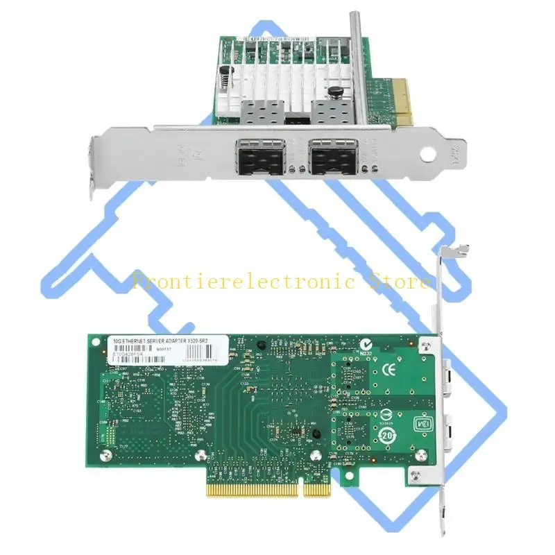 G8DB PCIExpress 10Gbit Networking Adapter Double Port Fiber Optical Server Use 82599ES