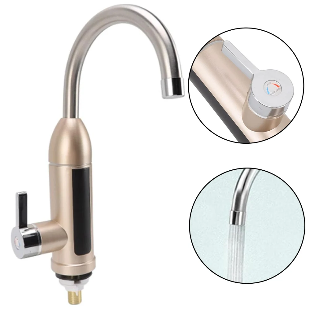 

Stainless Steel Water Heater Tap With Digital Display Electric Faucet Instant Hot Faucet Household Kitchen Accessories