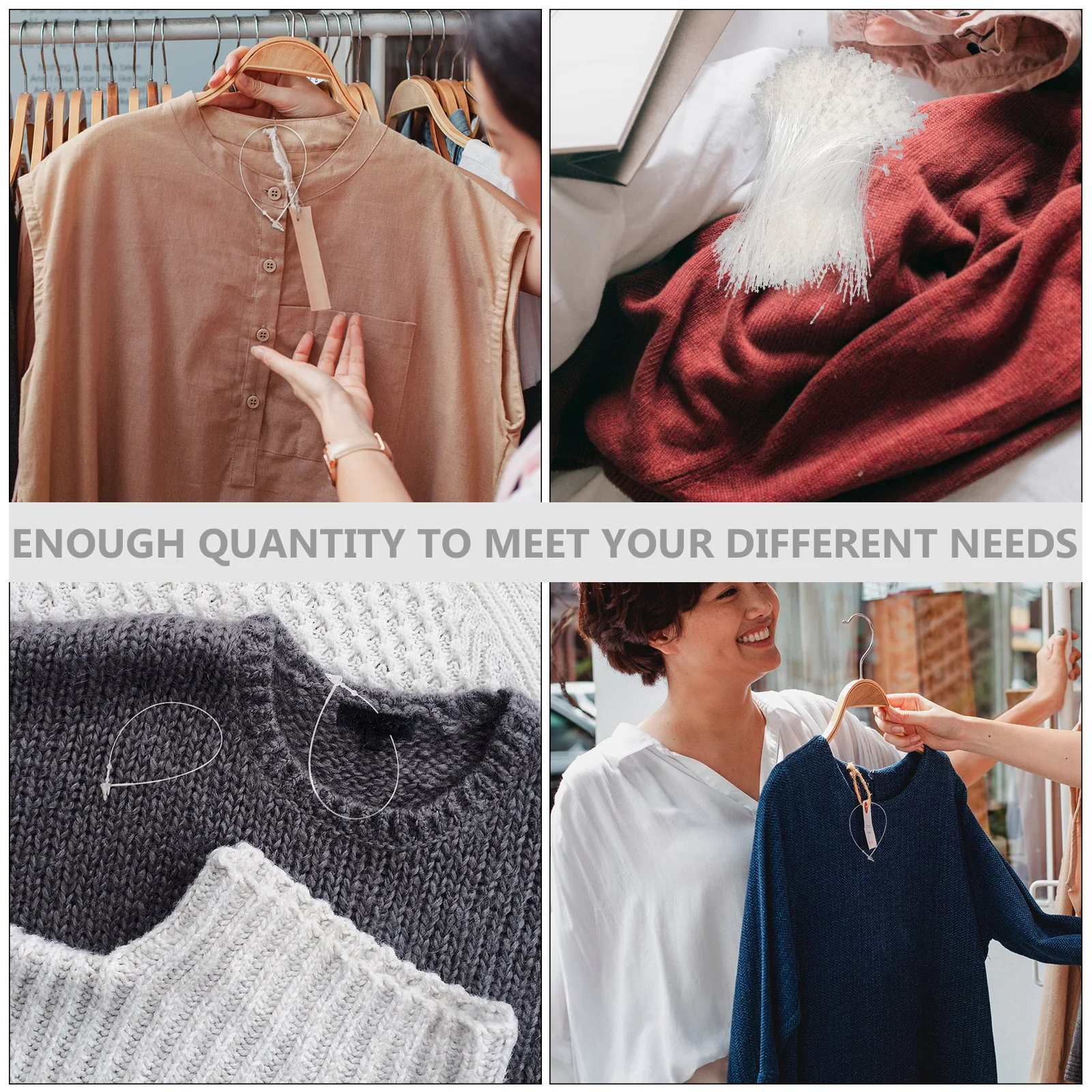 

2 Bags Plastic Tag Fastener Snap Locks Hanging Price Label Fastener Security Loops for Clothing Gloves Sporting Goods