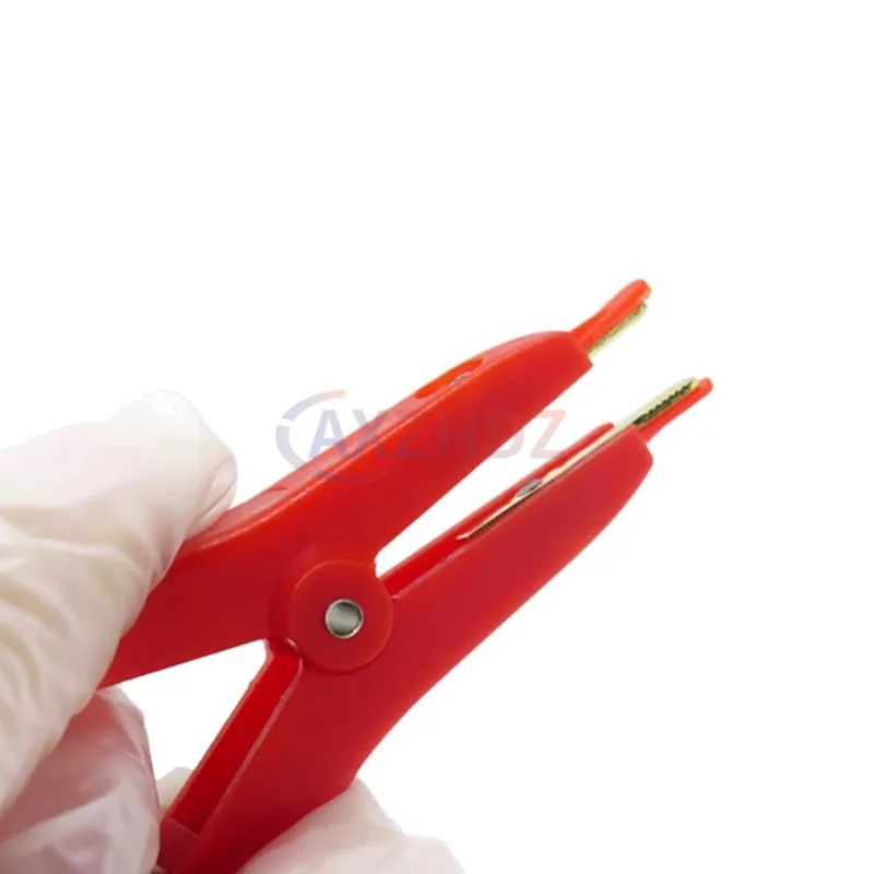 1PCS Insulated 5A Flat Crocodile Clip  53mm LCR Kelvin Copper Brass Alligator Clamp Cable Battery Metal Test Clips