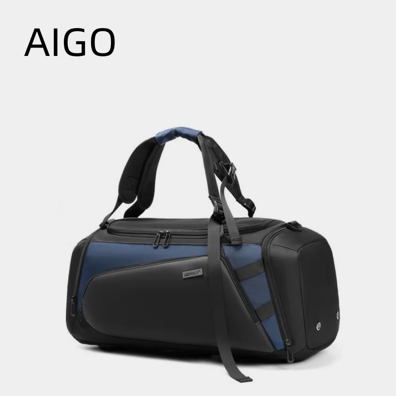 AIGO-Sac à dos de sport multifonction pour homme, grande capacité, étanche, anti-tache, valise de voyage, bagages à main