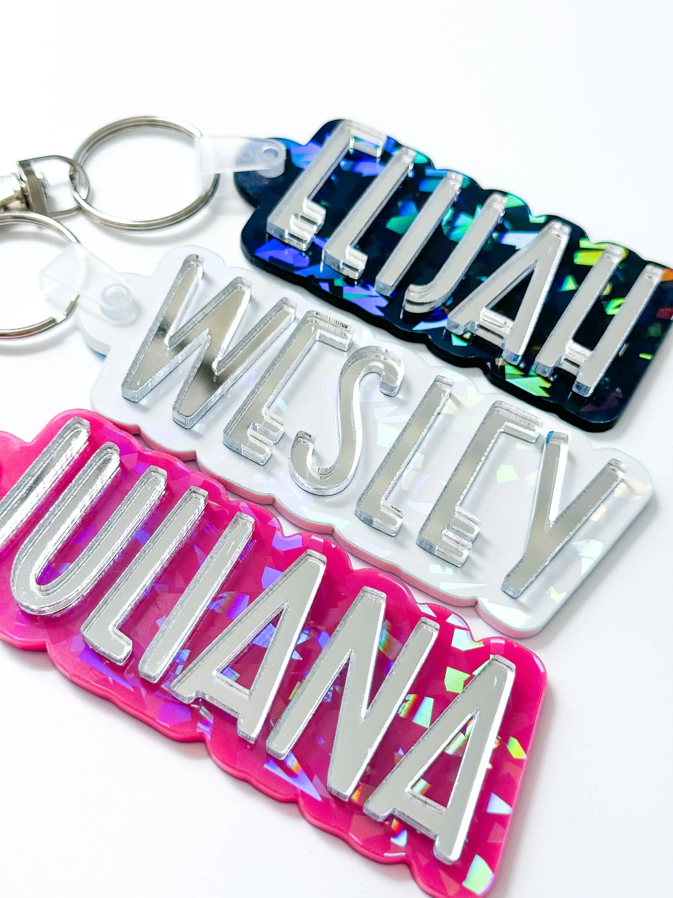 Customized Autumn/Winter Acrylic Keychains/Bag Nameplates | Acrylic Keychains | Personalized Acrylic Nameplates | Diaper Bag Lab
