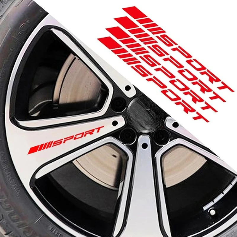 

Модные 4 шт. наклейки на автомобиль, колеса, диски, спортивные гонки, сделай сам, полосы, декоративные наклейки, эмблема, Стайлинг автомобиля, автомобиль, внедорожник, грузовик, аксессуары