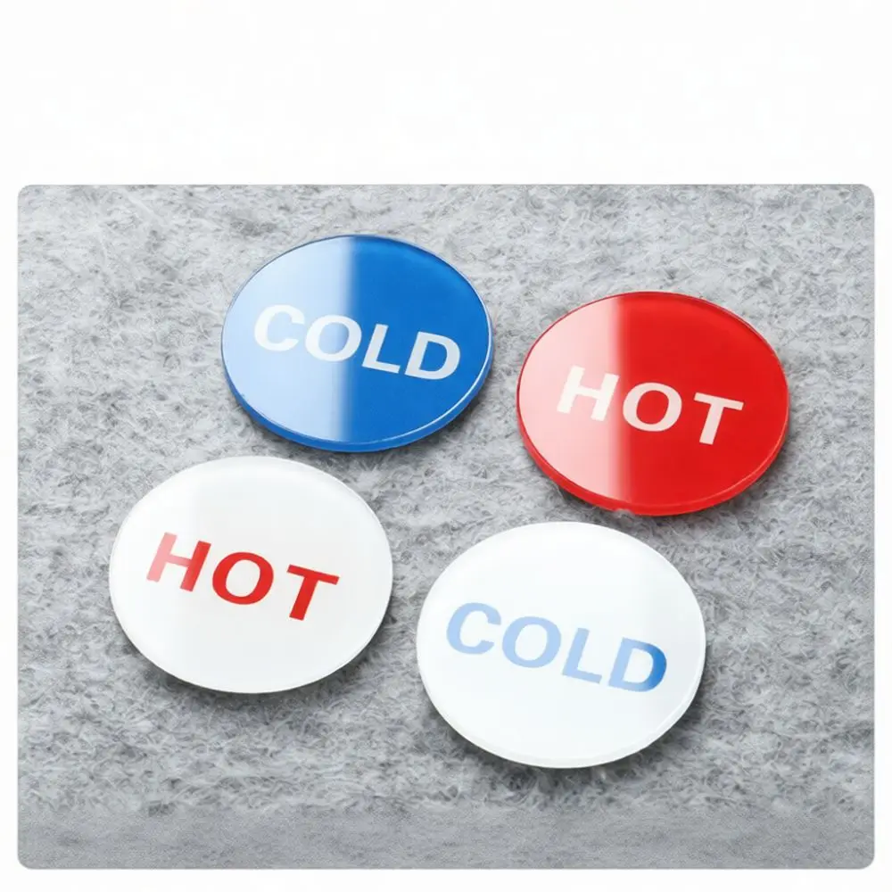 For Feixueren Plumbing Pipe Identification Sign Hot Cold Label Durable Acrylic Sticker For Water Heater System
