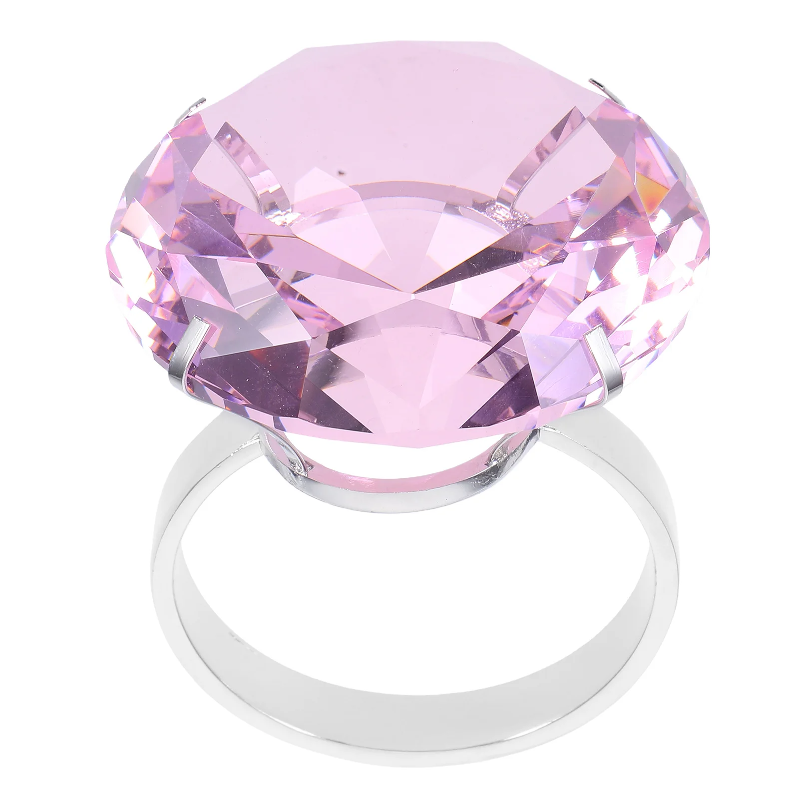 

Giant 8Cm Faux Wedding Ring Prop Shiny Glass Engagement Party Decoration Ideal Humorous Anniversary Celebration Gift for Women