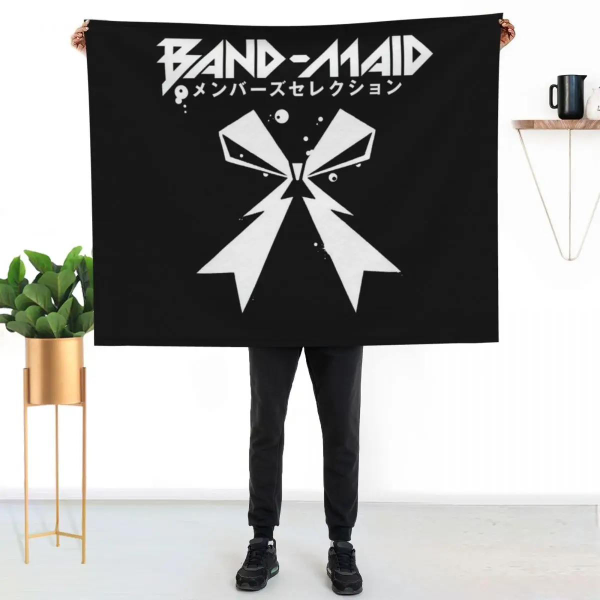 Needed Gifts Band Maid Japan Metal Logo Throw Blanket Compact Warm Blanket for Car Road Trip