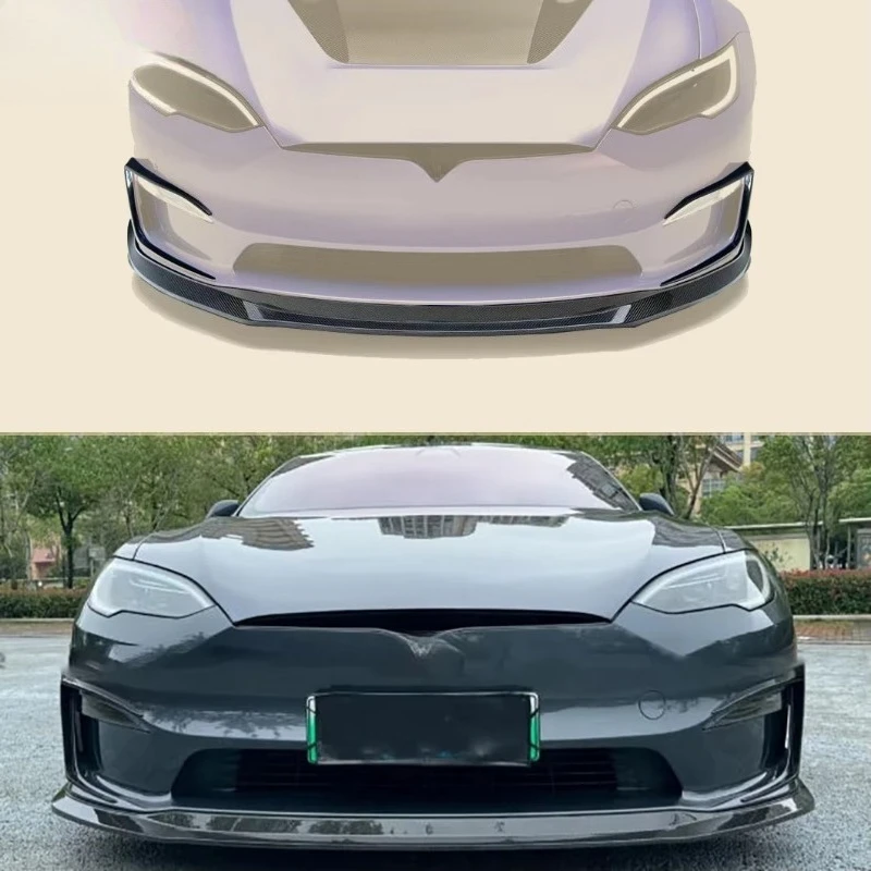 Carbon Wholesale Dry Carbon Fiber Front Bumper Lip Side Skirts Rear Diffuser Spoiler Hood  19+ V Style Body Kit