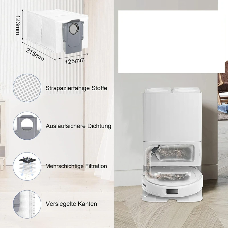 A86I-อุปกรณ์เสริมสําหรับ Roborock Qrevo Master เครื่องดูดฝุ่นหุ่นยนต์พร้อมแปรงหลัก,ผ้าเช็ดทําความสะอาด,ตัวกรอง HEPA,ถุงเก็บฝุ่น,แปรงด้านข้าง