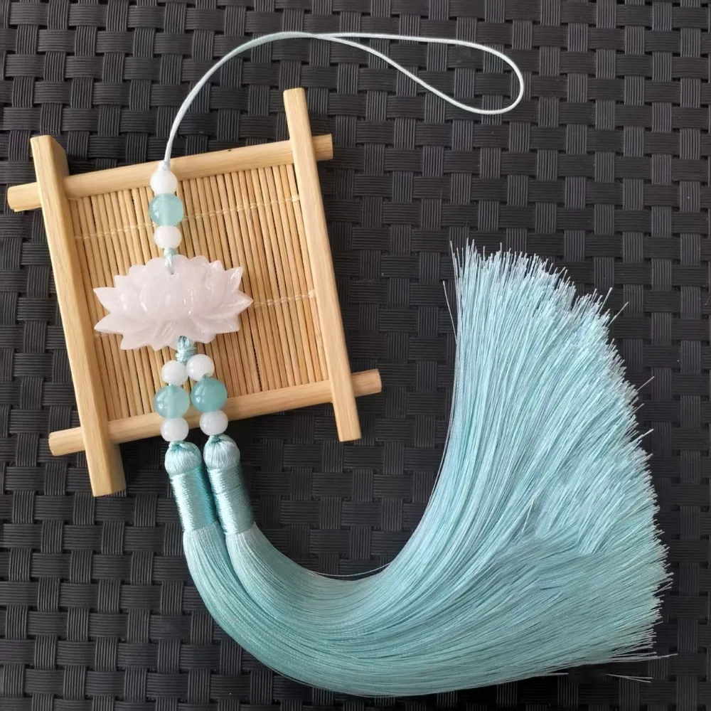 

Пластиковый/смола, подвеска в виде створки лотоса, аксессуары Hanfu, двойные кисточки, лента, украшения, украшение на талию, культурные мероприятия