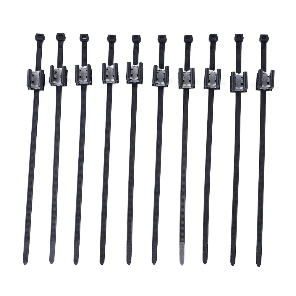 Fuentes de energía solar, 10 clips de borde, resistentes a la intemperie, 200 mm de largo, peligroso para cables solares, alta calidad, nuevo