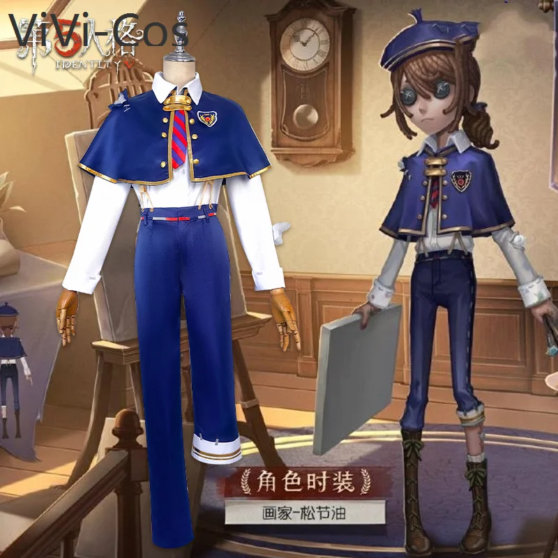 ViVi-Cos Identity V Edgar Valden Painter Cosplay Costume Cos Game Anime Party Uniform Hallowen Play Role Clothes Clothing