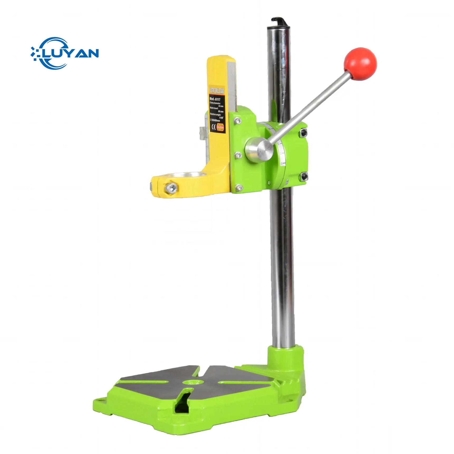 

BG6117 Bench Drill Stand/Press Mini Electric Drill Carrier Bracket 90 Degree Rotating Fixed Frame Workbench Clamp