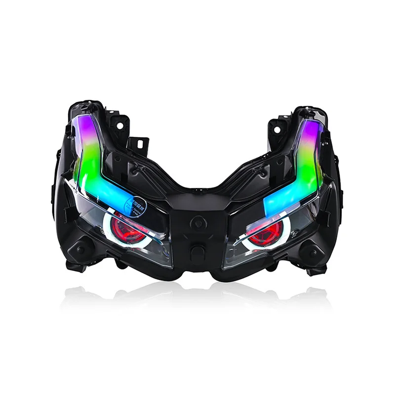 Hot Sale For ADV150 160 Motorcycle Accessories Modified Front LED Headlights with RGB Running Lights