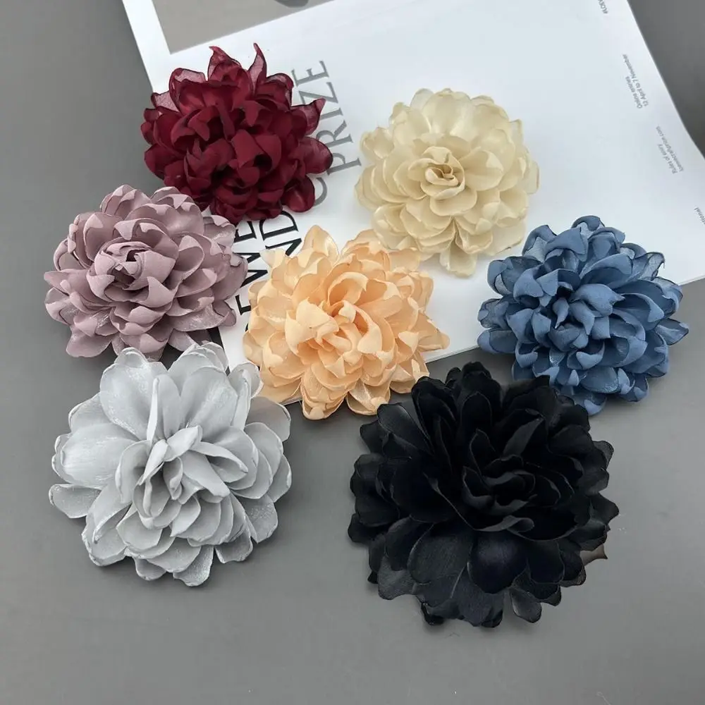 Gifts Multi-layer Large Flower Brooch Handmade Jewelry Accessories Collar Flower Fabric Lapel Pins Party