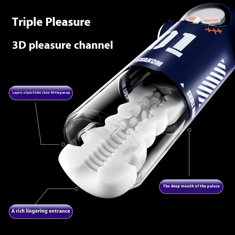 Automatic Telescopic Masturbator Powerful Thrusting High Speed Male Masturbation Cup Machine Sex Toy for Men Airplane Cup