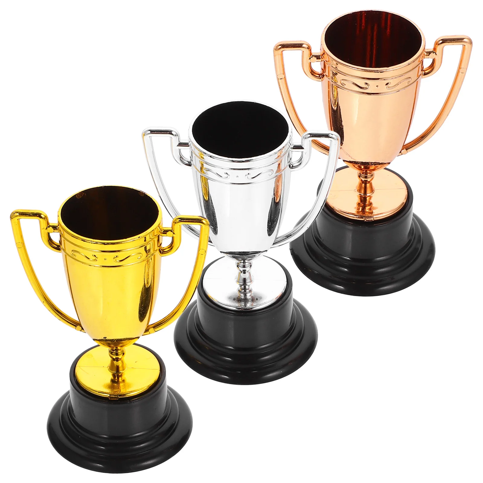 3 Pcs Trophy Toy Small Trophies for Kids Models Football Award Plastic Mini Child