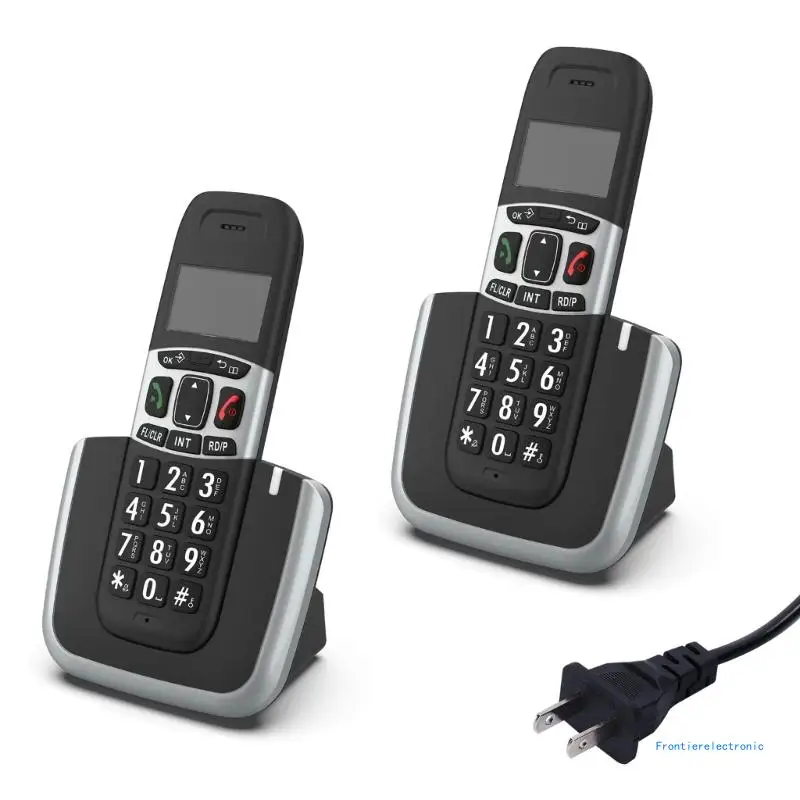 D1004-D Cordless Telephone With Answering Machine Large LCD CallerID Storage Redials Low Radiation for Home Business