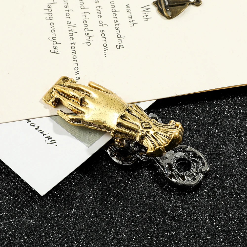 교사, 저자 Office 편지지, 책벌레를위한 독특한 책 장식 선물을위한 1pcs 손 모양 금속 책갈피 홀더